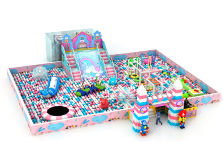Indoor mall entertainment facility featuring a million-ball ball pit.