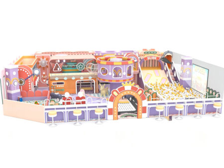 Macaron-themed indoor soft play facility (300 m²)