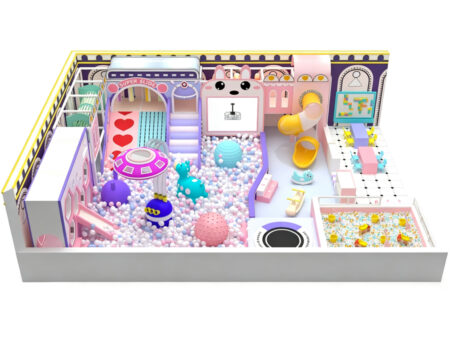 Macaron-themed indoor children's playground facilities for a 300m² shopping mall