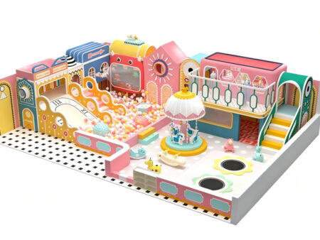 Macaron-colored indoor soft play facilities for children
