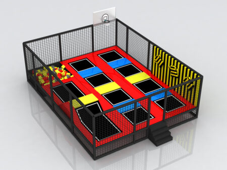 Small indoor trampoline facility for children