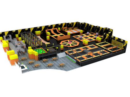 Facilities for a large-scale 2,000 m² indoor mall trampoline park