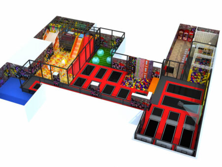Multi-activity large-scale trampoline entertainment complex