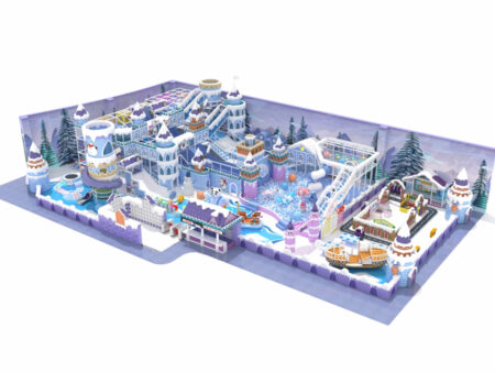 Ice and snow-themed indoor playground facilities for shopping malls