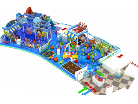 One Piece-themed indoor children's playground facilities with an oceanic style