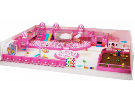 Candy-themed indoor soft play equipment for children