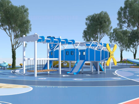 Airplane-themed outdoor park: comprehensive construction and amusement facilities