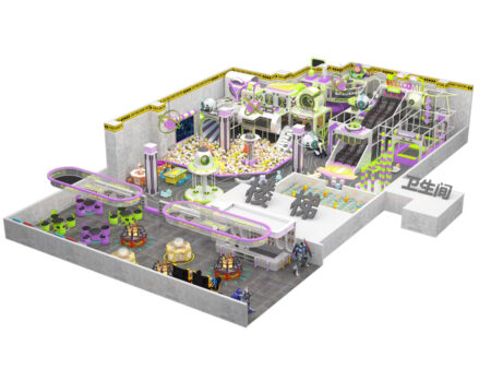 Large-scale 1,800 m² indoor trendy entertainment and children's play facility
