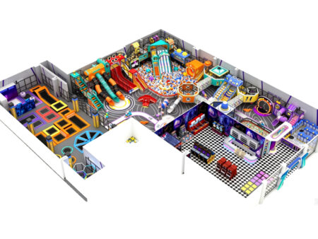 Large-scale 1,600 m² indoor trendy entertainment and multi-functional children's playground facility.