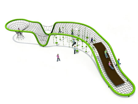 Outdoor rope climbing net playground equipment for children