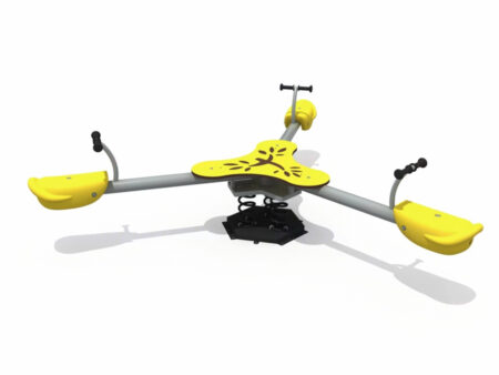 Three-person seesaw equipment