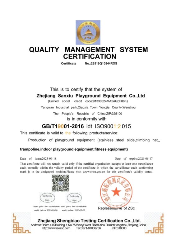 Wooden Playground Test Report